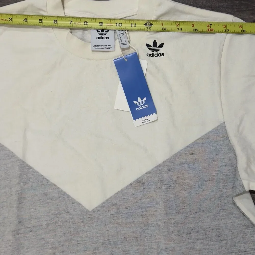 Adidas Graphic T Shirt Colorblock Oversized Trefoil Streetwear NWT S/M New